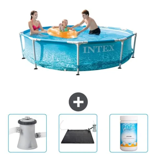 Sale Intex Round Frame Swimming Pool - 305 x 76 cm - Vattentryck - Ingår Tillbehör CB80 Pooler