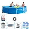 Discount Intex Round Frame Swimming Pool - 305 x 76 cm - Blå - Inklusive Tillbehör - CB55 Pooler
