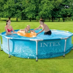 Discount Intex Round Frame Swimming Pool - 305 x 76 cm - Vattentryck - Ingår Tillbehör CB74 Pooler