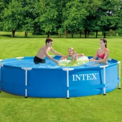 Sale Intex Round Frame Swimming Pool - 305 x 76 cm - Blå - Inklusive Tillbehör - CB16 Pooler