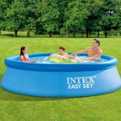 Best Intex Rund Uppblåsbar Easy Set Pool - 305 x 76 cm - Blå - Ingår Tillbehör CB2 Pooler