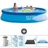 Discount Intex Rund Uppblåsbar Easy Set Pool - 396 x 84 cm - Blå - Inklusive Tillbehör - CB91 Pooler