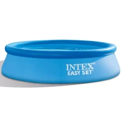 New Intex Rund Uppblåsbar Easy Set Pool - 305 x 76 cm - Blå - Ingår Tillbehör CB74 Pooler