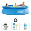 New Intex Rund Uppblåsbar Easy Set Pool - 305 x 76 cm - Blå - Ingår Tillbehör CB73 Pooler