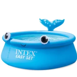 Clearance Intex Rund Uppblåsbar Easy Set Pool - 183 x 51 cm - Blå - Val - Ingår Tillbehör CB77 Pooler