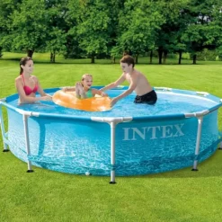 Discount Intex simbassäng med rund ram - 305 x 76 cm - Vattentryck - Inklusive Tillbehör - CB85 Pooler