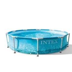 Discount Intex simbassäng med rund ram - 305 x 76 cm - Vattentryck - Inklusive Tillbehör - CB85 Pooler