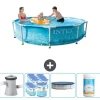 Outlet Intex simbassäng med rund ram - 305 x 76 cm - Vattentryck - Inklusive Tillbehör - CB87 Pooler