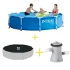 Intex swimmingpool - metallram - 305 x 76 cm - inklusive solsegel- och filterpump