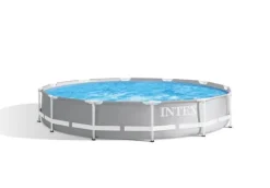 Intex swimmingpool - Prisma ram - 366 x 76 cm - Inklusive solsegel- och filterpump Pooler