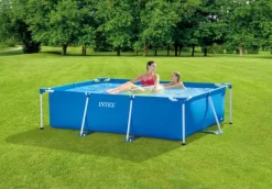 Intex swimmingpool - Rampool - 220 x 150 x 60 cm - Inklusive WAYS underhållspaket