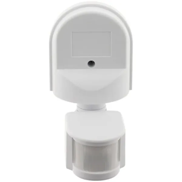 Outlet IP44 rörelsedetektor - justerbar huvud - 1200W - Vit - Zenitech Rörelsedetektorer