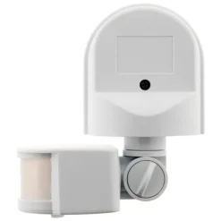 Outlet IP44 rörelsedetektor - justerbar huvud - 1200W - Vit - Zenitech Rörelsedetektorer