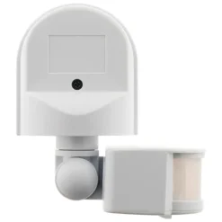 Outlet IP44 rörelsedetektor - justerbar huvud - 1200W - Vit - Zenitech Rörelsedetektorer