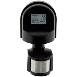 Discount IP44 rörelsedetektor - svängbar huvud - 1200W - Svart - Zenitech Rörelsedetektorer
