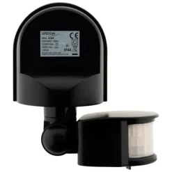 Discount IP44 rörelsedetektor - svängbar huvud - 1200W - Svart - Zenitech Rörelsedetektorer