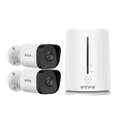 IP-kamera, 5MP upplösning, Wi-Fi-anslutning,Med 2st Cam Säkerhetsmonitorer & Videokameror