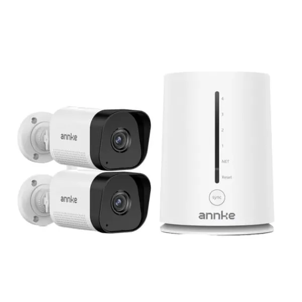 IP-kamera, 5MP upplösning, Wi-Fi-anslutning,Med 2st Cam Säkerhetsmonitorer & Videokameror