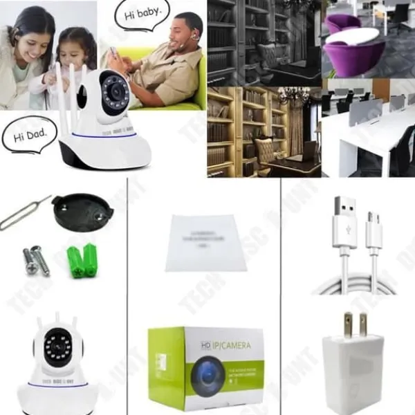 Sale IP-övervakningskamera professionell spionvideo wifi på distans säkerhet nattvision utomhus vattentät infraröd Säkerhetsmonitorer & Videokameror