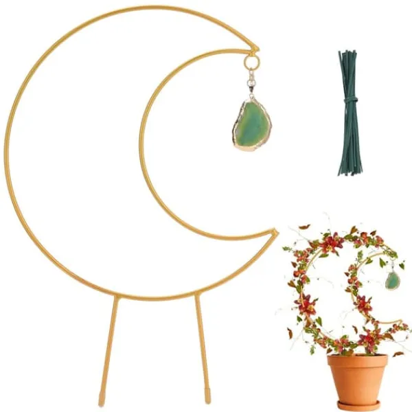 Outlet Iron Flower Ram Plant Climbing Vine Moon Bracket Plant Trellis Krukor & Växtbehållare