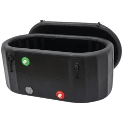 Outlet Isbad & kallbadkar - Uppblåsbar portabel badbalja - 132×70×54 cm - Med isolerat lock - 275 l - För vuxna - Plast - Svart Spa & Utomhusbad