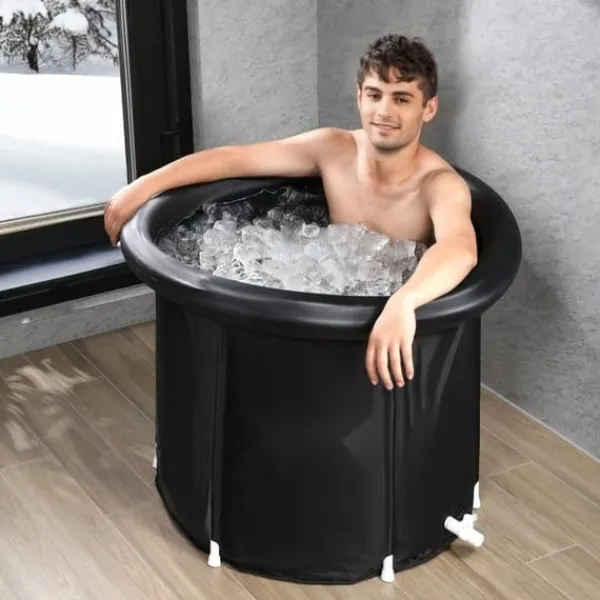 Outlet Isbadkar för idrottare, uppblåsbart kallvattenterapibad, bärbart stoppbadkar för återhämtning Spa & Utomhusbad