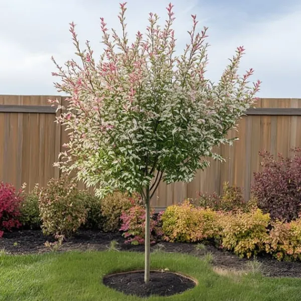 Japansk dvärgpil - Set om 2 - Salix integra 'Flamingo' - Höjd 60-80cm - ⌀17cm