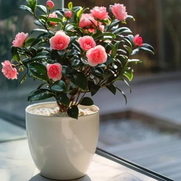 Sale Japansk Ros - Camellia japonica 'Dr. King' - Höjd 50-60cm - ⌀15cm Blommor