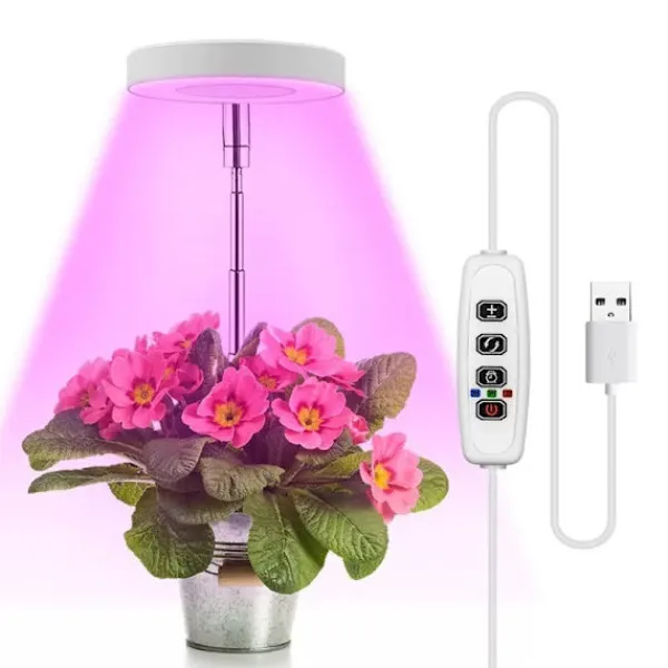 Justerbar Höjd 3.5 tum Röd Blå LED Växtlampa - 5W USB Växtlampa för Inomhusbruk