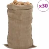 Clearance Jutesäckar 30 st 65x135 cm 100% jute 340 gsm Jord & Sand