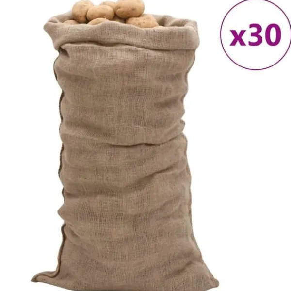 Best Jutesäckar 30 st 65x135 cm 100% jute 220 gsm Jord & Sand