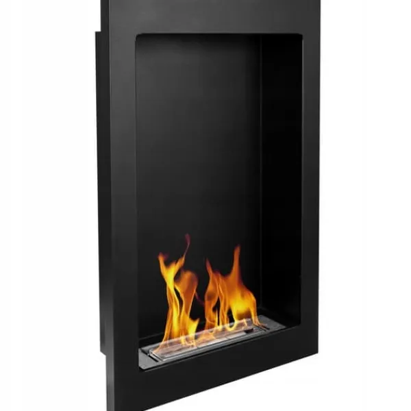 Kaminen Öppna spisar Bio-eldplats Väggmonterad biokamin etanolkamin VERTICAL 61 cm x 39 cm x 12 cm svart ekologisk eldstad