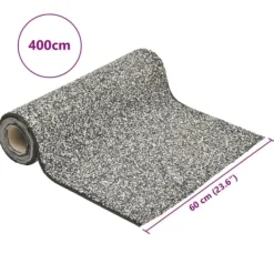 Clearance Kantmatta för trädgård - Slitstarkt PP-fleece | Färg: Grå | Storlek: 400x60 cm Markduk & Fiberduk