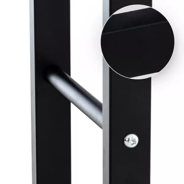 Keri V2 Firewood Rack - Black Metal, 25x60x100 cm