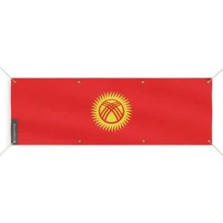 New Kirgizistan flagga banner 8 öljetter 60x180 cm Flaggor & Vindstrutar