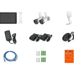 Online Kit 2 kameror Wi-Fi + NVR-skärm - LINK2HOME - 3MP, intelligent detektion, LCD-skärm 10.1" Säkerhetsmonitorer & Videokameror