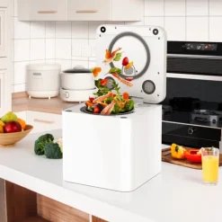 Hot Kökskompostmaskin - HQD-314Pro - 3,3 L Kapacitet - UVC-ljus - Barnlås - LCD-skärm - EU-kontakt - Brun Kompostering
