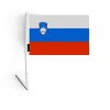 Klembara flagga - Flerfärgad - Slovenien - 14 x 21 cm - 10 stycken - Hållbar polyester