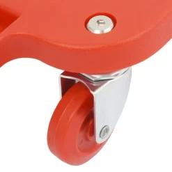 Discount Knävagn - Rullande knäkudde med 5 svängbara hjul - Max 100 kg - 51×14 cm - Plast - Röd Stöd Med Hjul, Säten & Knäskydd För Trädgårdsskötsel