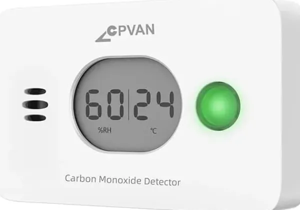 Clearance Koldioxiddetektor, 3 i 1-funktion, 10 års batteritid, realtidsavläsningar,1 st Rök- & Koloxiddetektorer