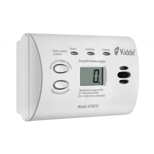 Kolmonoxiddetektor Kidde K7DCO med display Vit