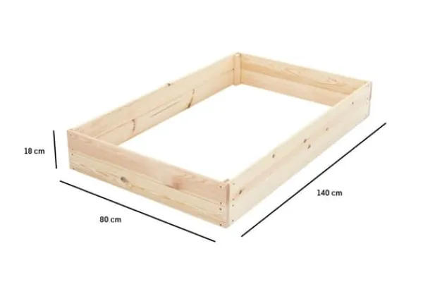 Viking Choice Kompakt 140x80x18 cm Trädgårdsbädd i furu för balkonger & terrasser