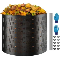 Sale Kompostbehållare 220 gallon, expanderbar utomhuskompostor, enkel installation & hög kapacitet för bördig jord. Kompostering