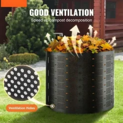 Sale Kompostbehållare 220 gallon, expanderbar utomhuskompostor, enkel installation & hög kapacitet för bördig jord. Kompostering