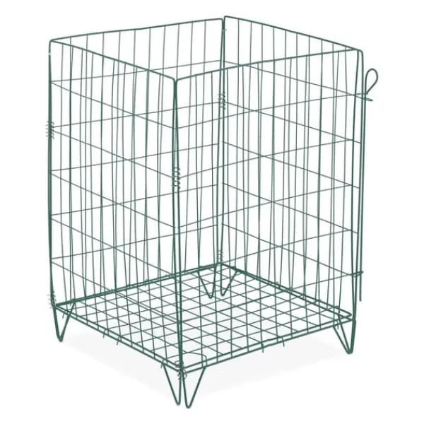 Kompostbehållare, Metall, 68x46x46 cm, Grön