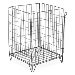 Kompostbehållare, Metallnät, 68x46x46 cm, Svart Kompostering