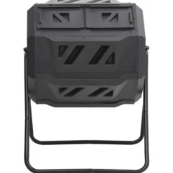 Kompostlåda för trädgården svart 73x64x95 cm 160 L - Kompostbehållare - Kompostlåda - Home & Living