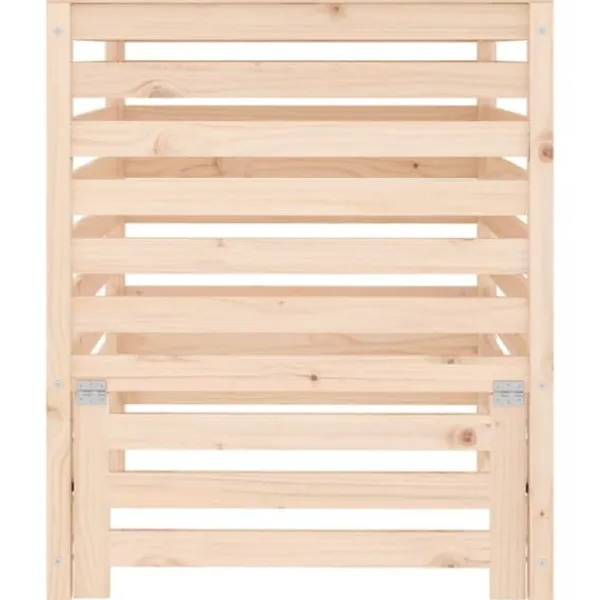 Sale Kompostlåda i massiv furu - Hög kapacitet och praktiskt lock | Storlek: 82,5x82,5x99,5 cm Kompostering
