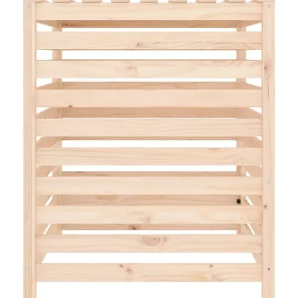Sale Kompostlåda i massiv furu - Hög kapacitet och praktiskt lock | Storlek: 82,5x82,5x99,5 cm Kompostering