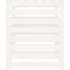 Kompostlåda i massivt furuträ - Trädgårdskompost | Storlek: 63,5x63,5x77,5 cm | Färg: Vit